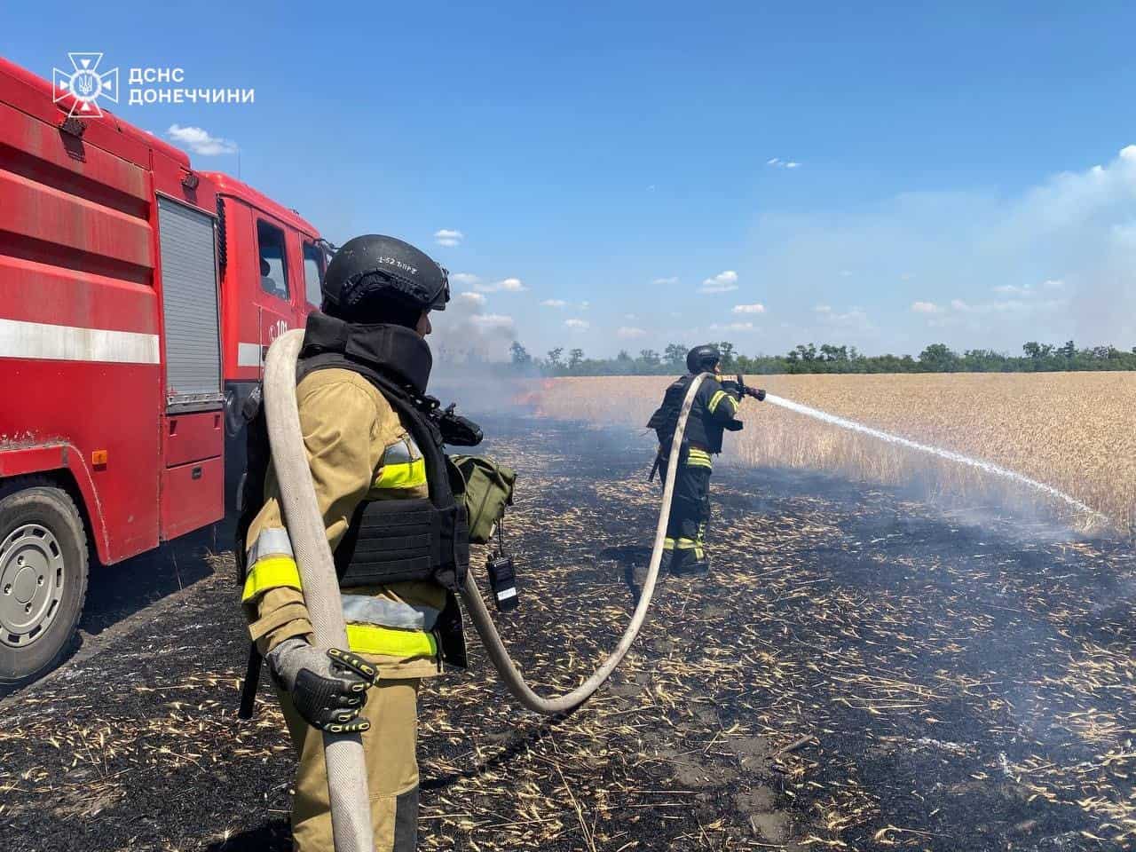 Зображення посту: Ворог навмисно знищує пшеничні поля на Донеччині