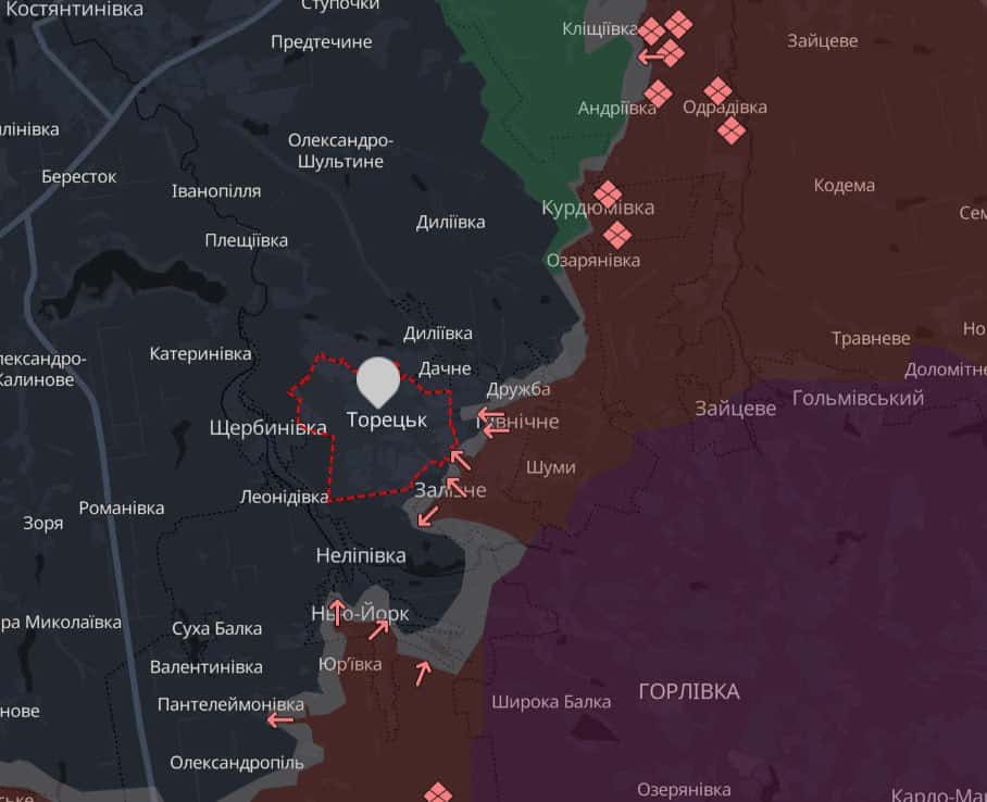 Стаття: Окупанти тиснуть на Торецьк, але в місто не увійшли