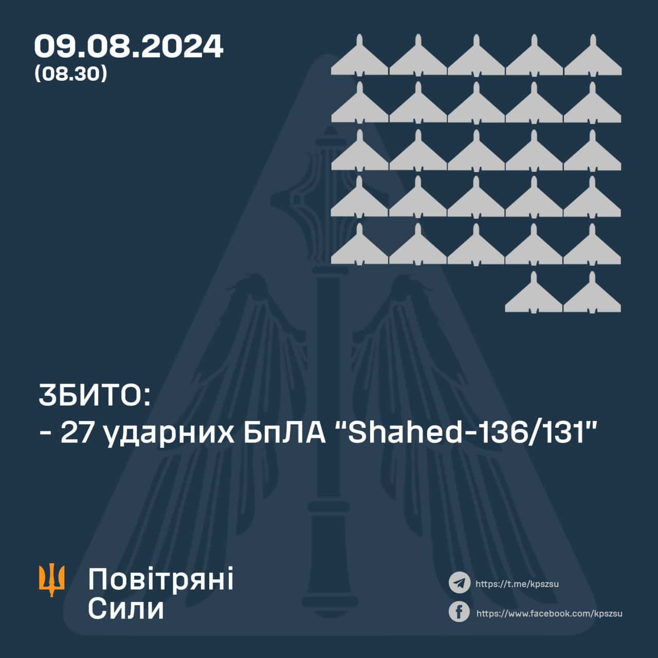 Стаття: Всі цілі знищено: вночі окупанти атакували Україну дронами