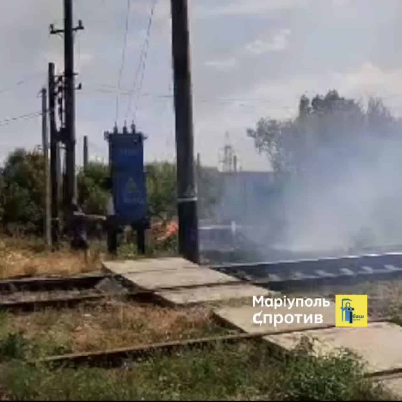 Зображення посту: У Маріуполі спротив знову влаштував диверсію на залізці