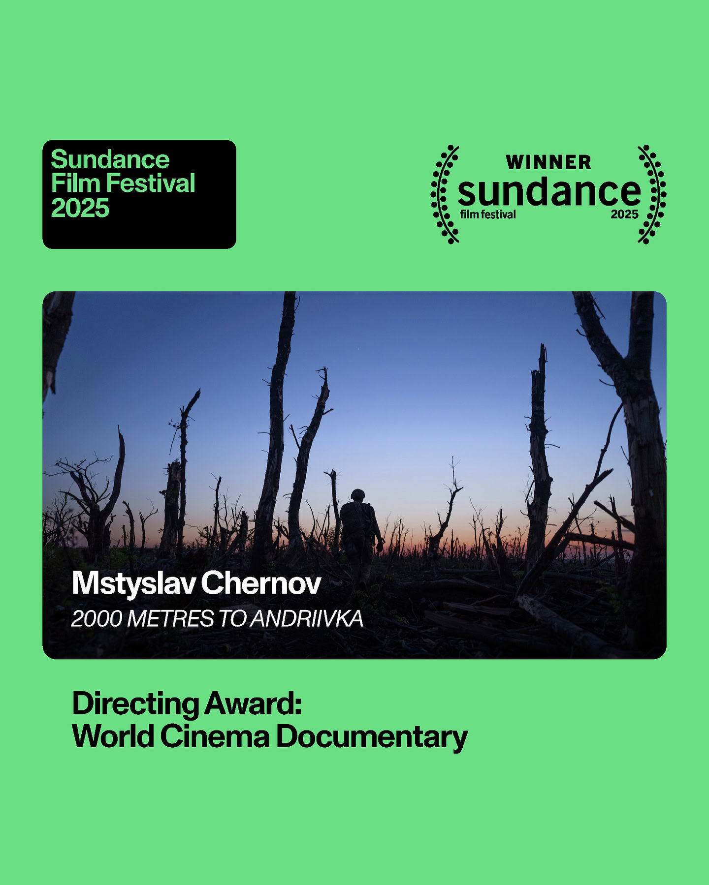 Зображення посту: Фільм «2000 метрів до Андріївки» переміг на фестивалі у США