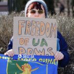 Зображення посту: Українці вийшли до посольства США у Києві із закликом повернути полонених