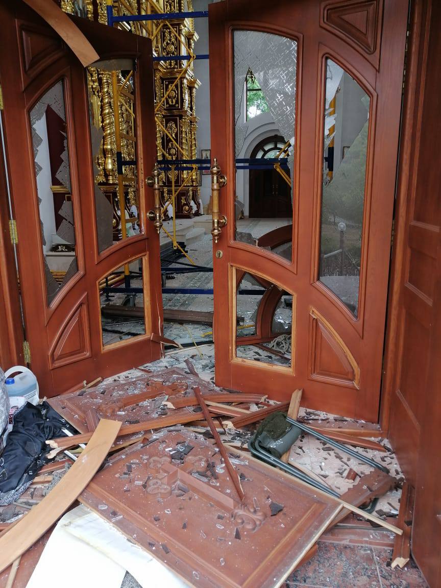 Зображення посту: Окупанти вкотре пошкодили обстрілом храм у Покровську