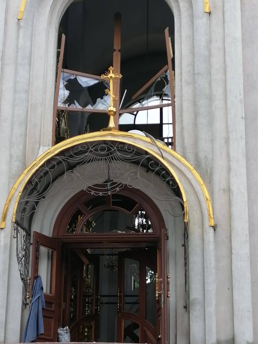 Зображення посту: Окупанти вкотре пошкодили обстрілом храм у Покровську