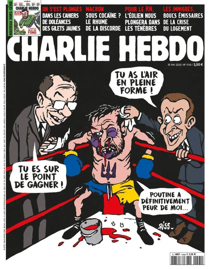 Зображення посту: Французький журнал Charlie Hebdo подає до суду через фейкові обкладинки про Україну