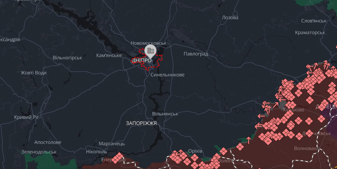 Зображення посту: DeepState позначила «сіру» зону в Дніпропетровській області — військові прориву не фіксують